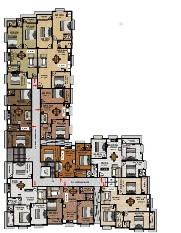  tower Block C Cluster Plan Typical Floor Plan