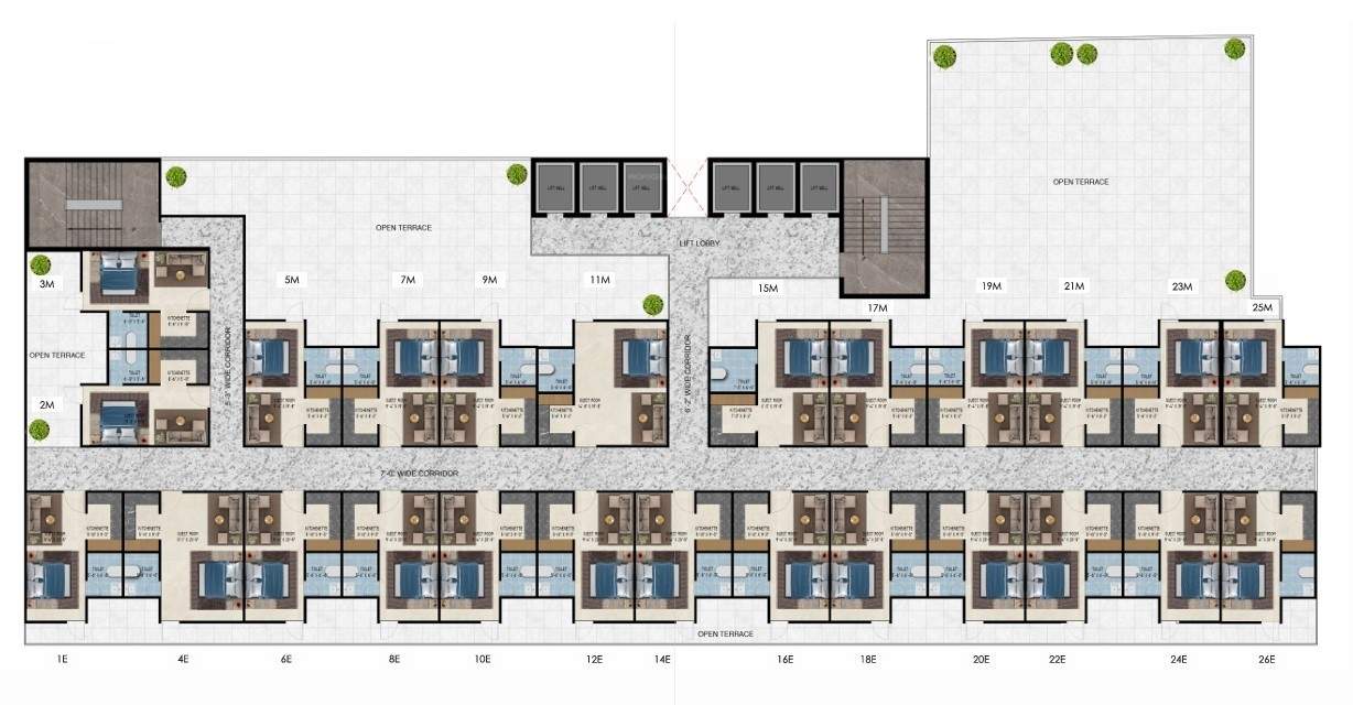  shivoy high street apartments Shivoy High Street Cluster Plan 4th Floor
