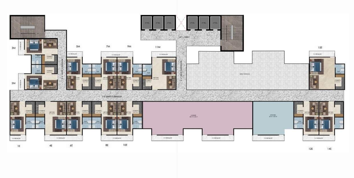  shivoy high street apartments Shivoy High Street Cluster Plan 8th Floor
