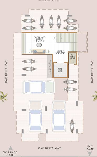  topaz Sarang Topaz Cluster Plan for ground Floor