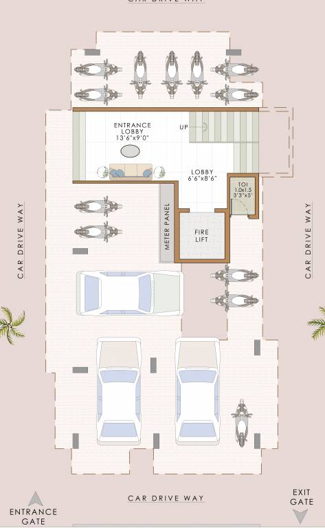  topaz Sarang Topaz Cluster Plan for ground Floor