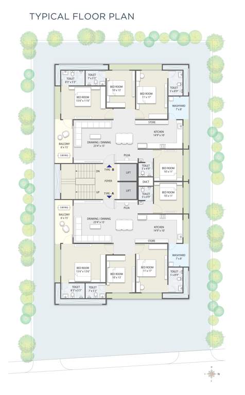  anandam Anandam Cluster Plan from 1st to 7th Floor