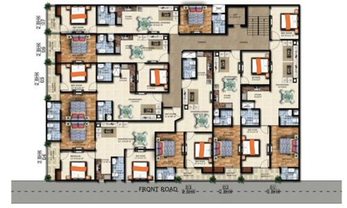  shivaan-heights Shivaan Heights Cluster Plan from 1st to 5th Floor