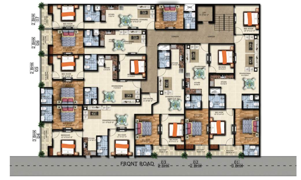  shivaan heights Shivaan Heights Cluster Plan from 1st to 5th Floor