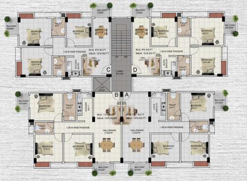  dolphin-livin Dolphin Livin Cluster Plan from 1st to 4th Floor