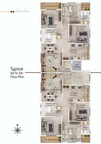 Vishal Classic Cluster Plan from 1st to 5th Floor vishal-classic Vishal Classic Cluster Plan from 1st to 5th Floor