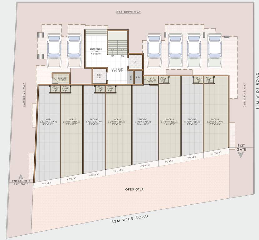  neelkanth rudra Neelkanth Rudra Cluster Plan for ground Floor