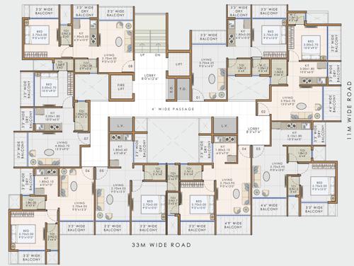  neelkanth-rudra Neelkanth Rudra Cluster Plan from 2nd to 4th Floor