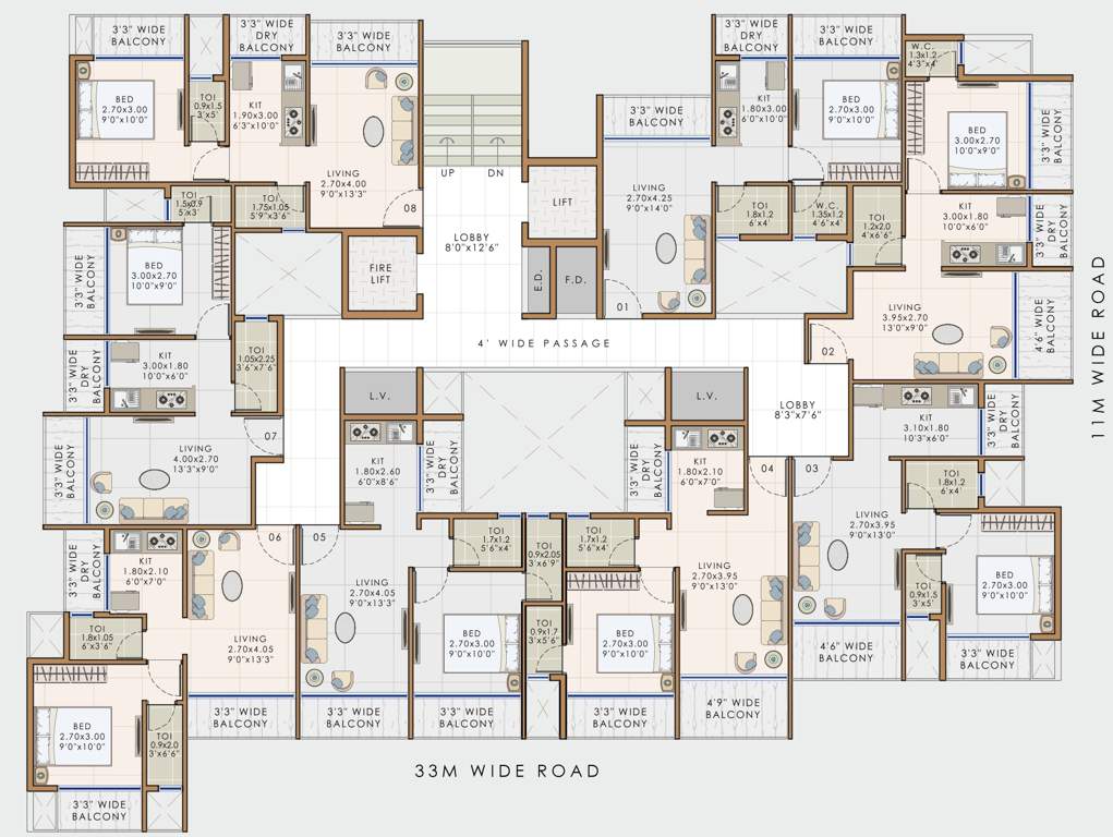  neelkanth rudra Neelkanth Rudra Cluster Plan from 2nd to 4th Floor