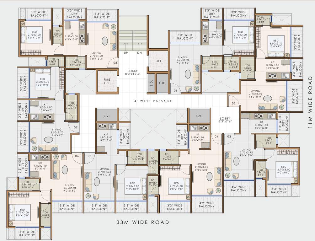  neelkanth rudra Neelkanth Rudra Cluster Plan from 5th to 7th Floor