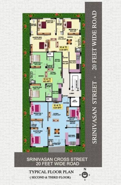  vanagopal-enclave Vanagopal Enclave Cluster Plan for second Floor