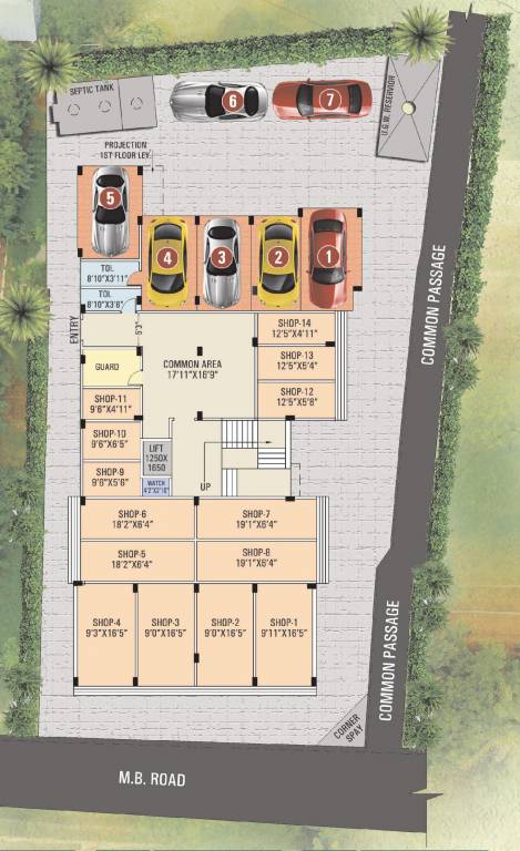  vatika Vatika Cluster Plan for ground Floor