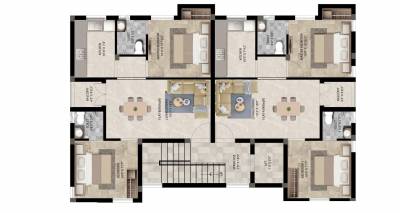  sruthi Sruthi Cluster Plan from 1st to 3rd Floor