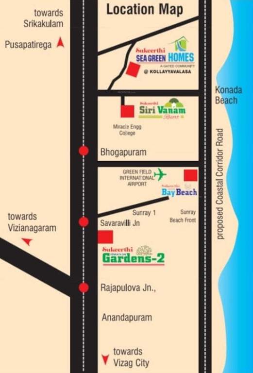  sukeerthi sea green homes Location Plan