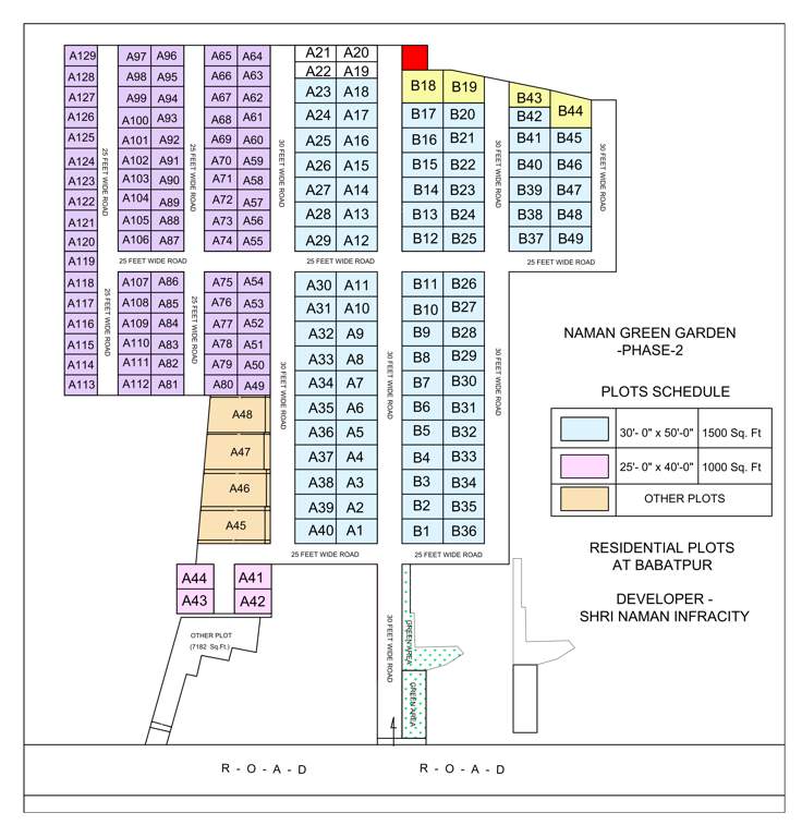  naman green garden phase ii Layout Plan