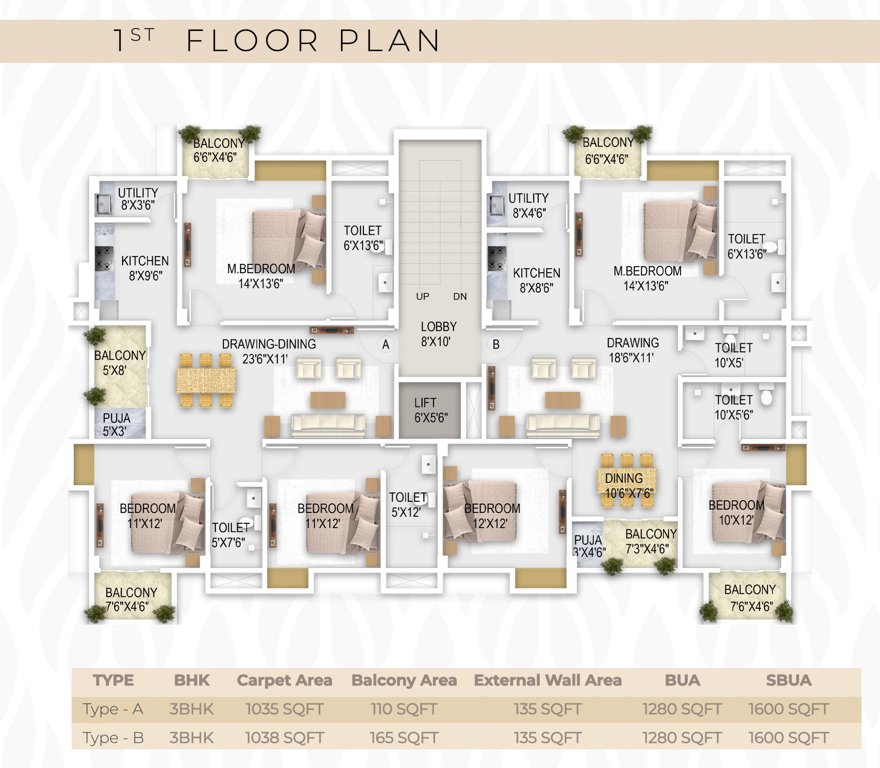  laxmi nibas Laxmi Nibas Cluster Plan for 1st Floor