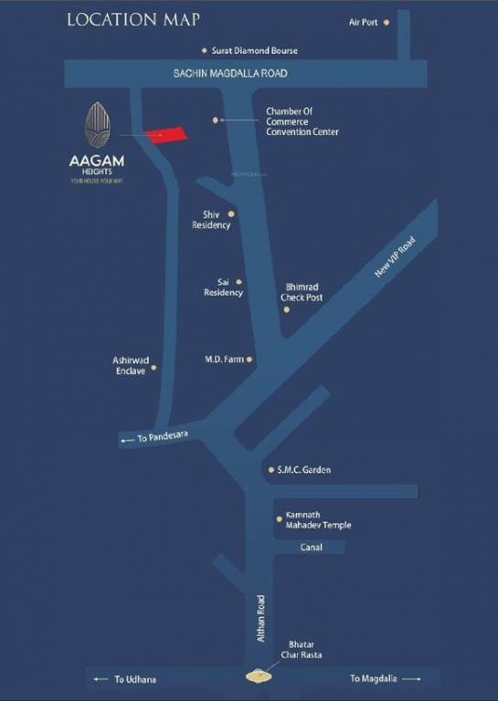  aagam heights lotus Location Plan