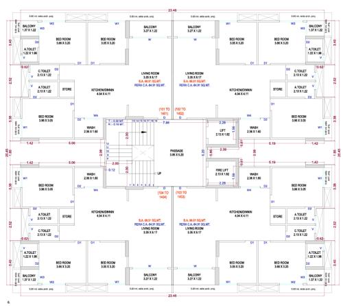 Building F Cluster Plan from 1st to 14th Floor pramukh-crest Building F Cluster Plan from 1st to 14th Floor
