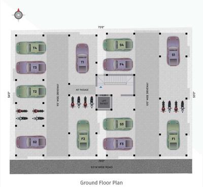  sai-lakshmi-flats Sai Lakshmi Flats Cluster Plan for ground Floor