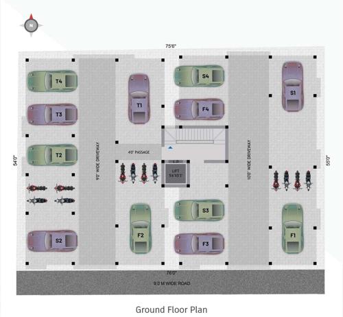  sai-lakshmi-flats Sai Lakshmi Flats Cluster Plan for ground Floor
