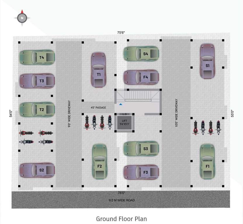  sai lakshmi flats Sai Lakshmi Flats Cluster Plan for ground Floor