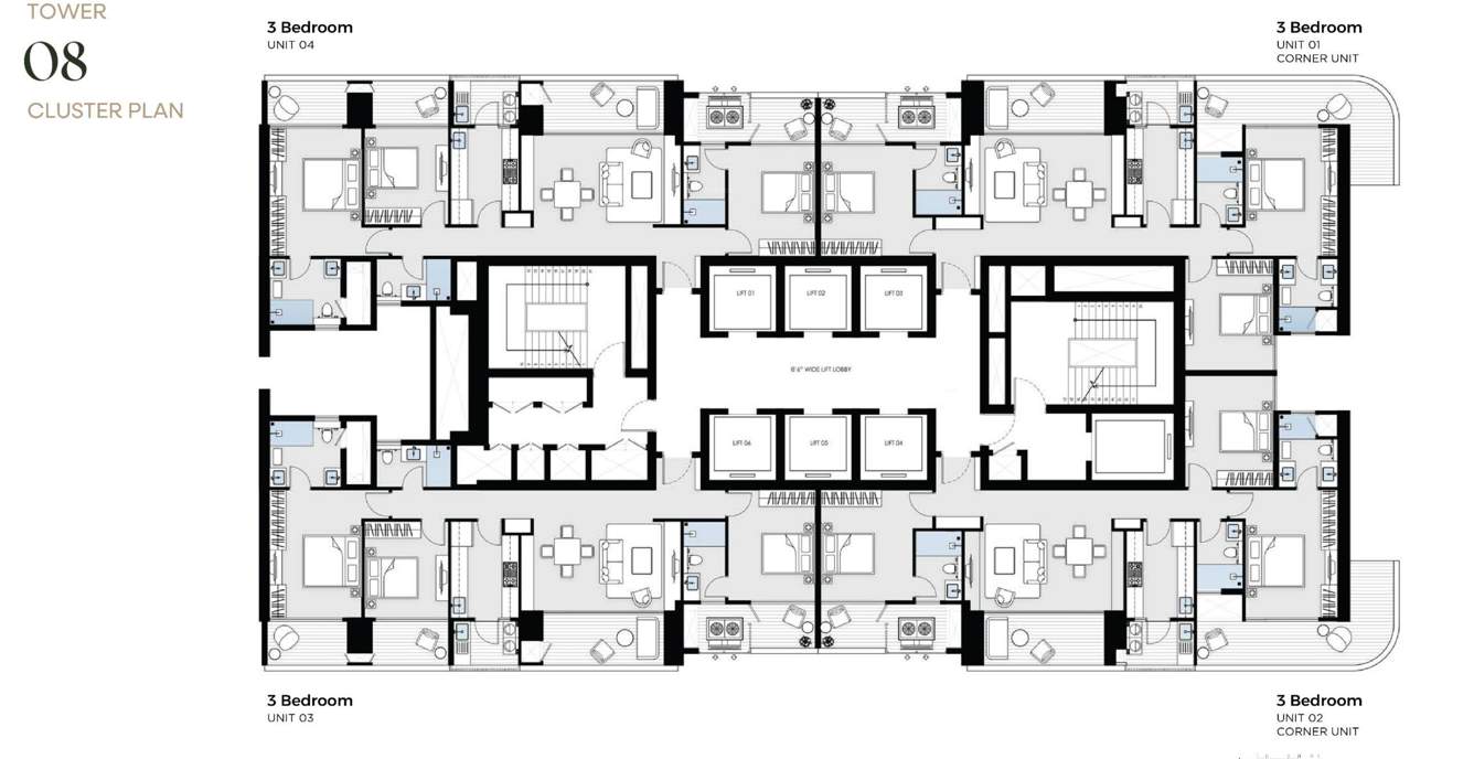  gaia residences at amstoria 102 Gaia Residences At Amstoria 102 Tower 8 Cluster Plan from 1st to 37th Floor