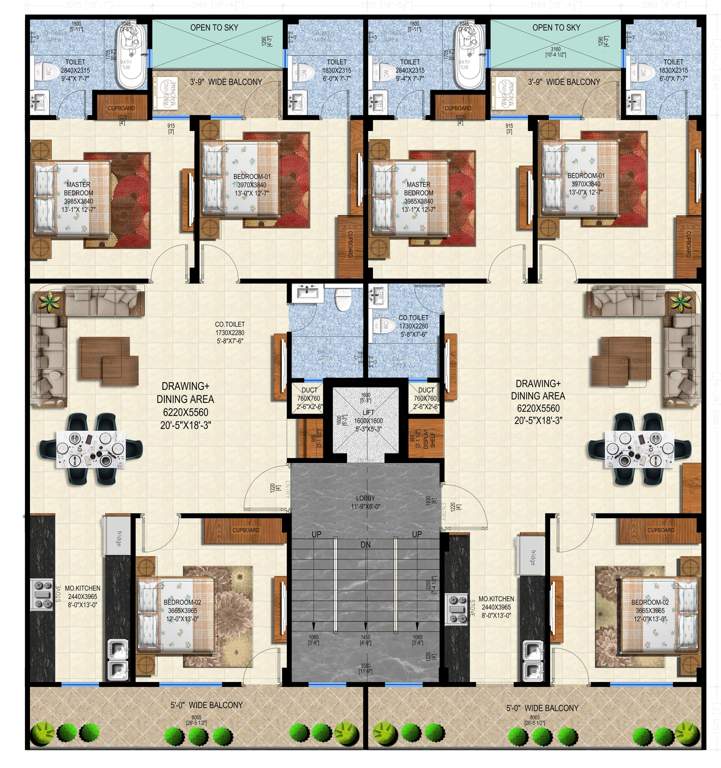  golden premium floors Golden Premium Floors Cluster Plan from 1st to 3rd Floor