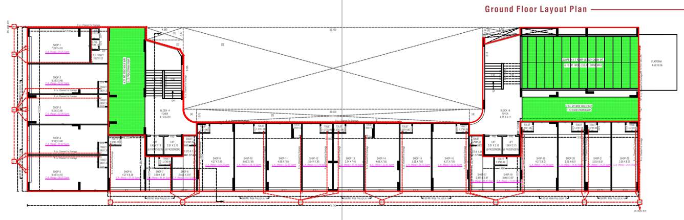  texas 7 Tower A,B Cluster Plan for ground Floor
