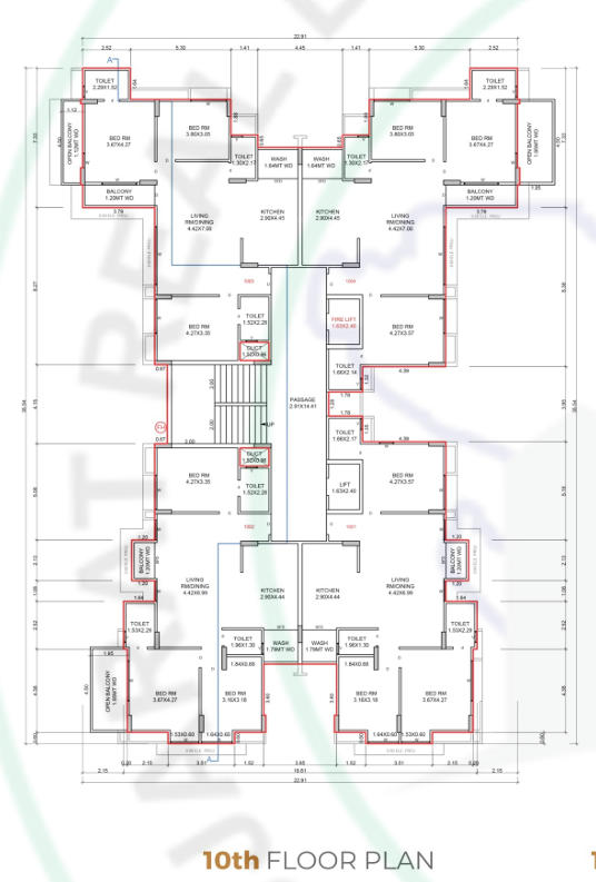 suryam violetta Building A Cluster Plan 10th floor