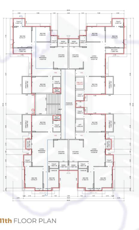 suryam violetta Building A Cluster Plan 11th floor
