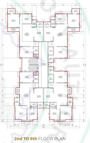  suryam-violetta Building A Cluster Plan from 2nd to 9th Floor