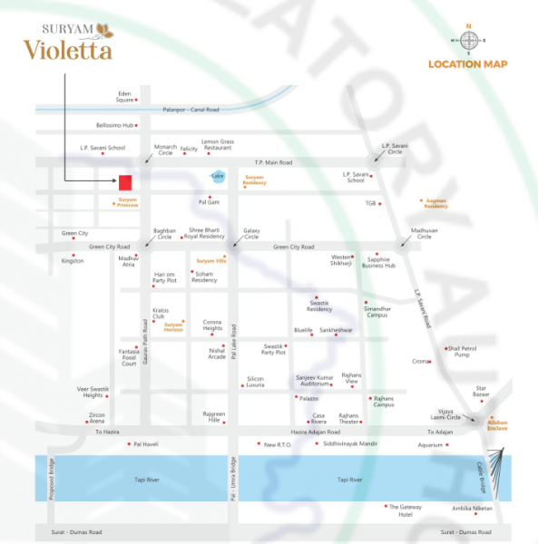  suryam-violetta Location Plan
