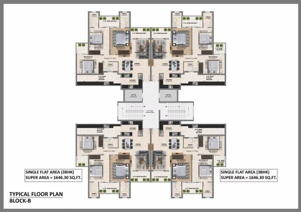 heights Heights Block B Cluster Plan for 1st Floor