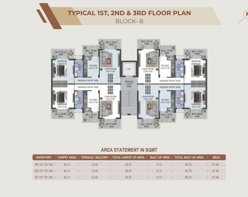  rego-s-serenity Rego s Serenity Tower B Cluster Plan from 1st to 3rd Floor