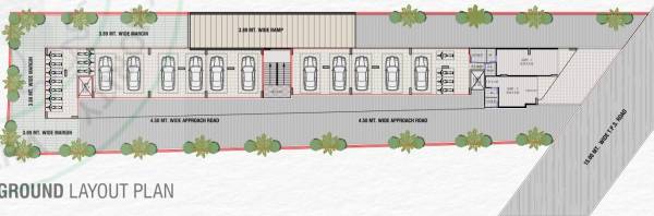  shreeji-palace Block A Cluster Plan for ground Floor