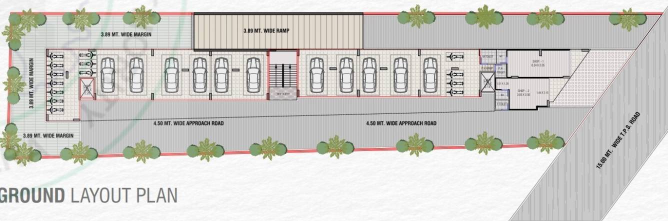  shreeji palace Block A Cluster Plan for ground Floor
