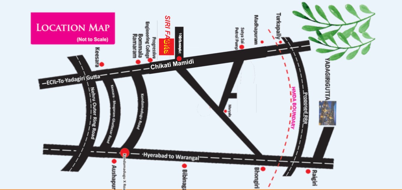  siri villa plots Location Plan