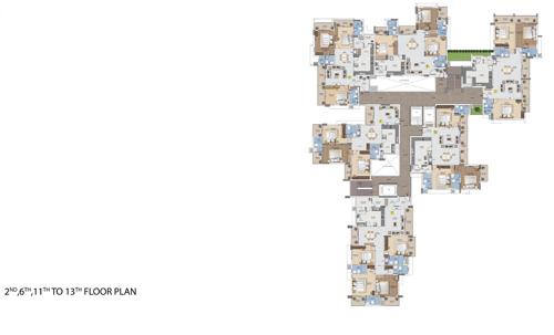 Casabella Cluster Plan from 2nd to 13th Floor casabella Casabella Cluster Plan from 2nd to 13th Floor