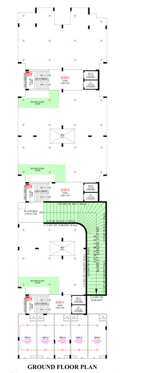  mahavir atulya phase i Block A, B, C  Cluster Plan for ground Floor