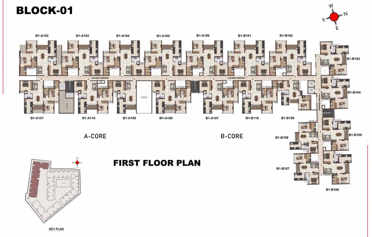 osaka Osaka Block A Cluster Plan for 1st Floor