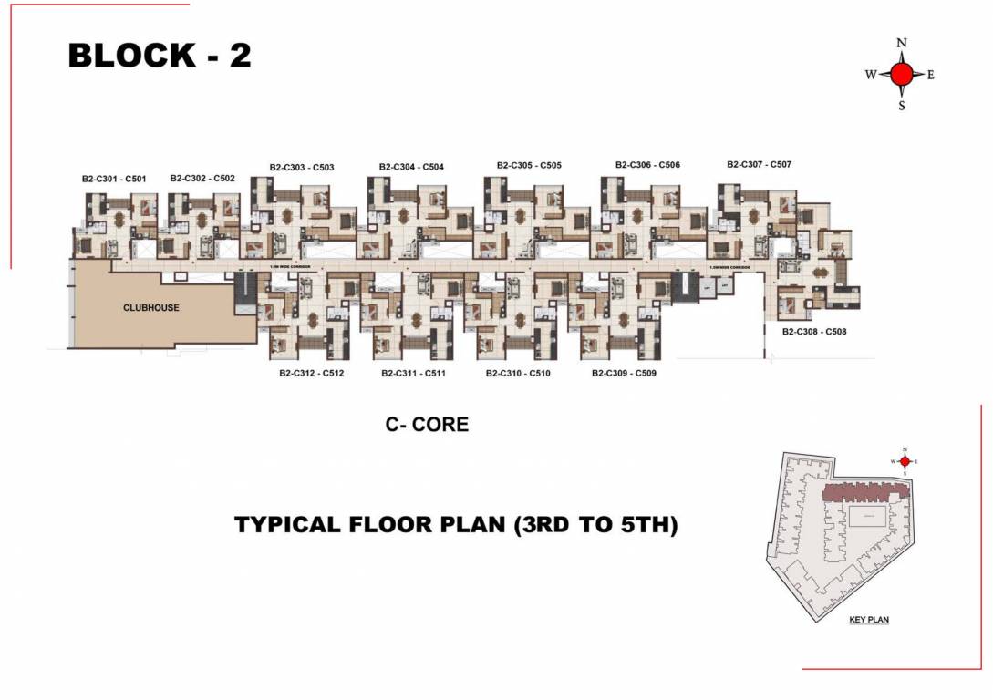 osaka Osaka Block B Cluster Plan from 3rd to 5th Floor