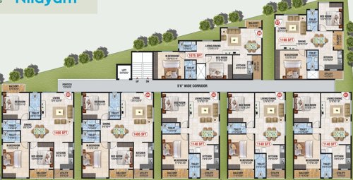  radhakrishna-nilayam SVL Radhakrishna Nilayam Cluster Plan from 1st to 5th Floor