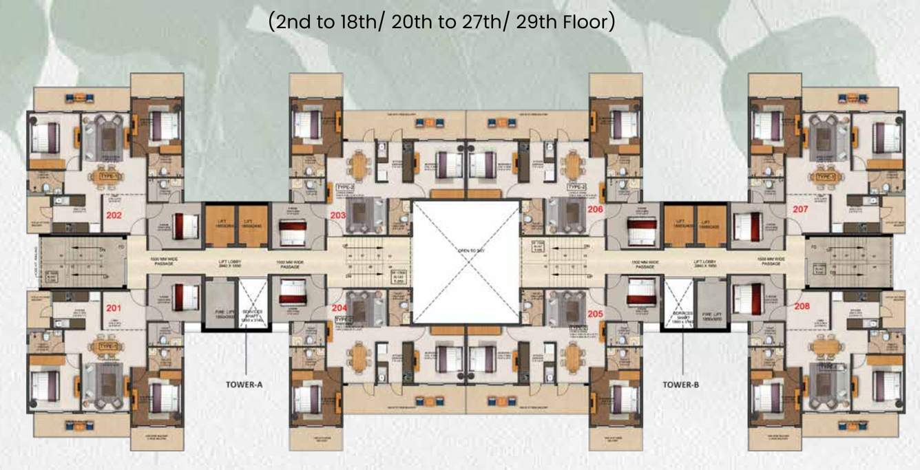  silver living Silver Living Cluster Plan from 2nd to 18th, 20th 27th, 29th Floor