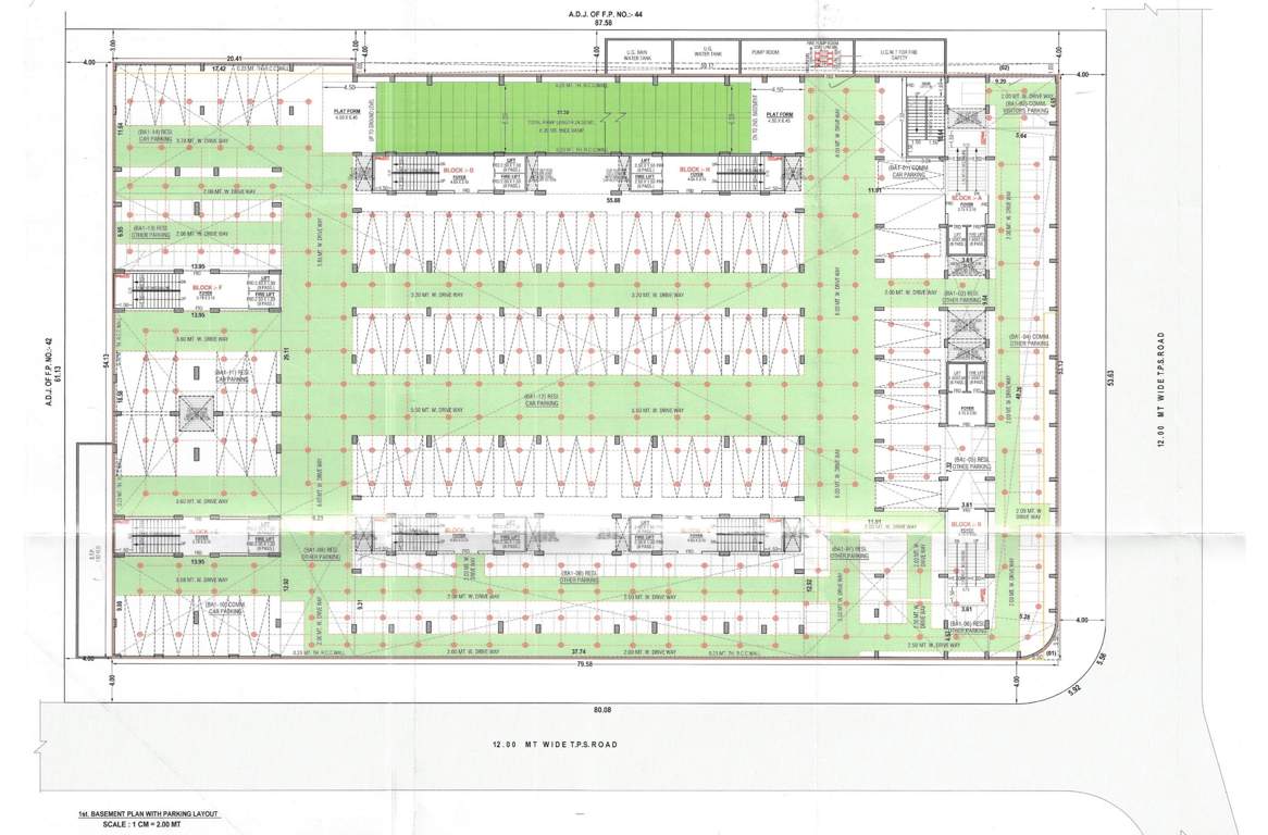  spl 2 Block A, B, C, D ,E ,F, G & H Cluster Plan for Basement Floor