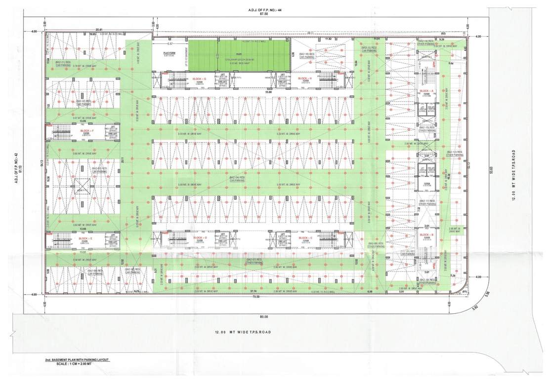  spl 2 Block A, B, C, D, E, F ,G & H Cluster Plan for ground Floor