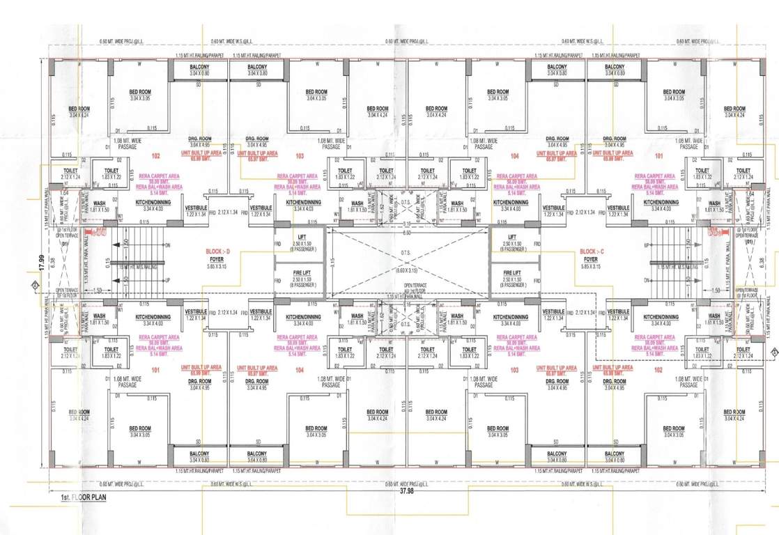  spl 2 Block C & D Cluster Plan for 1st Floor