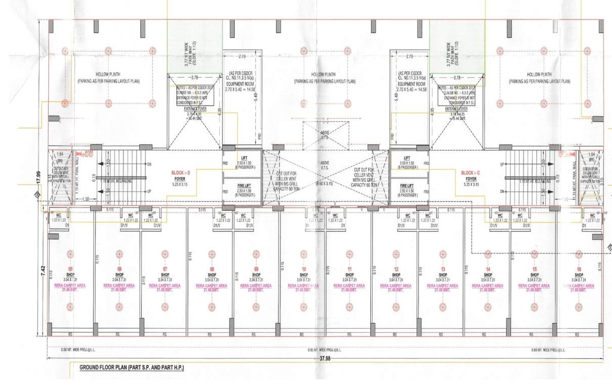  spl 2 Block C & D Cluster Plan for ground Floor