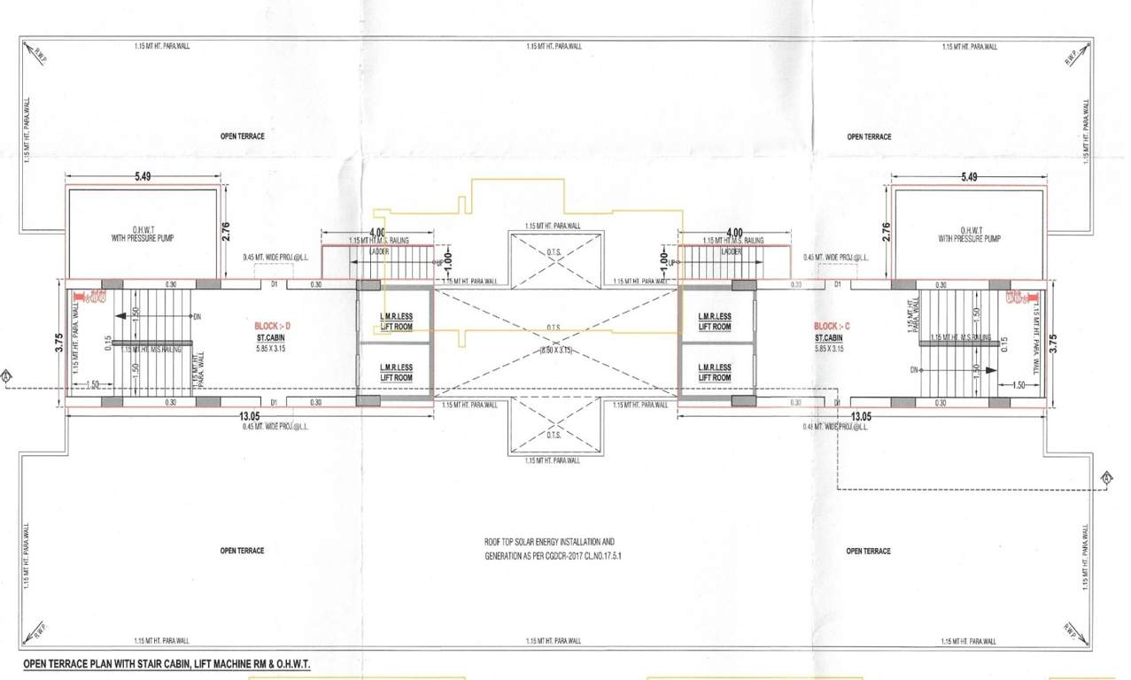  spl 2 Block C & D Cluster Plan for Terrace Floor