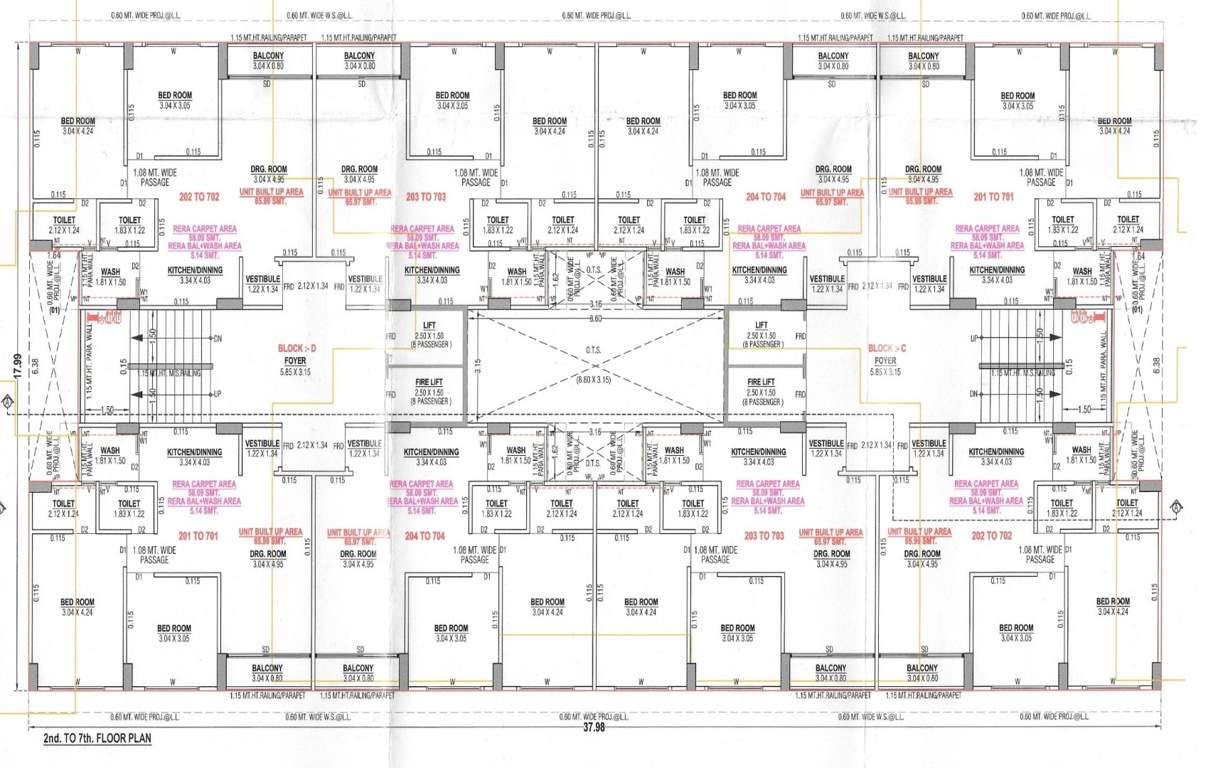  spl 2 Block C & D Cluster Plan from 2nd to 7th Floor