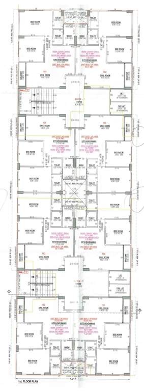  spl 2 Block E & F  Cluster Plan for 1st Floor